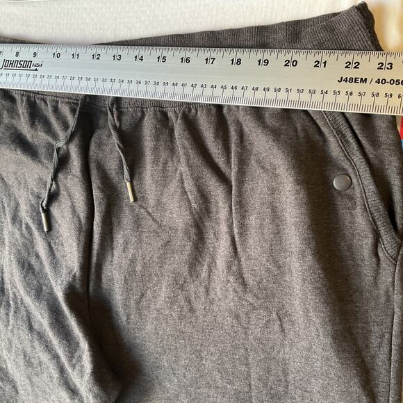 Woman Within Women Pants 3X Gray Sweatpants Fleece Button Pockets 22" Inseam - Picture 4 of 11